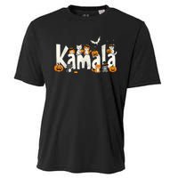 Kamala Halloween Cat Pumpkin Witch Hat Lover Kamala Haris Cooling Performance Crew T-Shirt