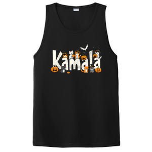 Kamala Halloween Cat Pumpkin Witch Hat Lover Kamala Haris PosiCharge Competitor Tank