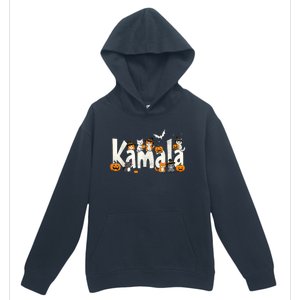 Kamala Halloween Cat Pumpkin Witch Hat Lover Kamala Haris Urban Pullover Hoodie