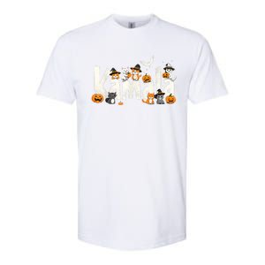 Kamala Halloween Cat Pumpkin Witch Hat Lover Kamala Haris Softstyle CVC T-Shirt