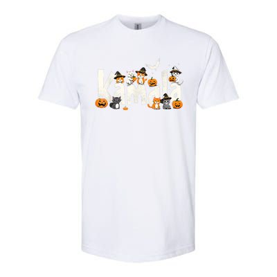 Kamala Halloween Cat Pumpkin Witch Hat Lover Kamala Haris Softstyle CVC T-Shirt