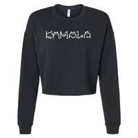 Kamala Harris Cat Lettering Positive Funny Cropped Pullover Crew