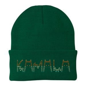 Kamala Harris Cat Lettering Positive Funny Tie Dye Knit Cap Winter Beanie