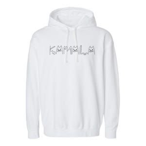 Kamala Harris Cat Lettering Positive Funny Garment-Dyed Fleece Hoodie