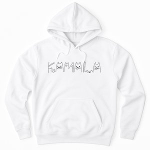 Kamala Harris Cat Lettering Positive Funny Hoodie