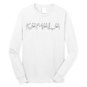 Kamala Harris Cat Lettering Positive Funny Long Sleeve Shirt