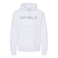 Kamala Harris Cat Lettering Positive Funny Premium Hoodie