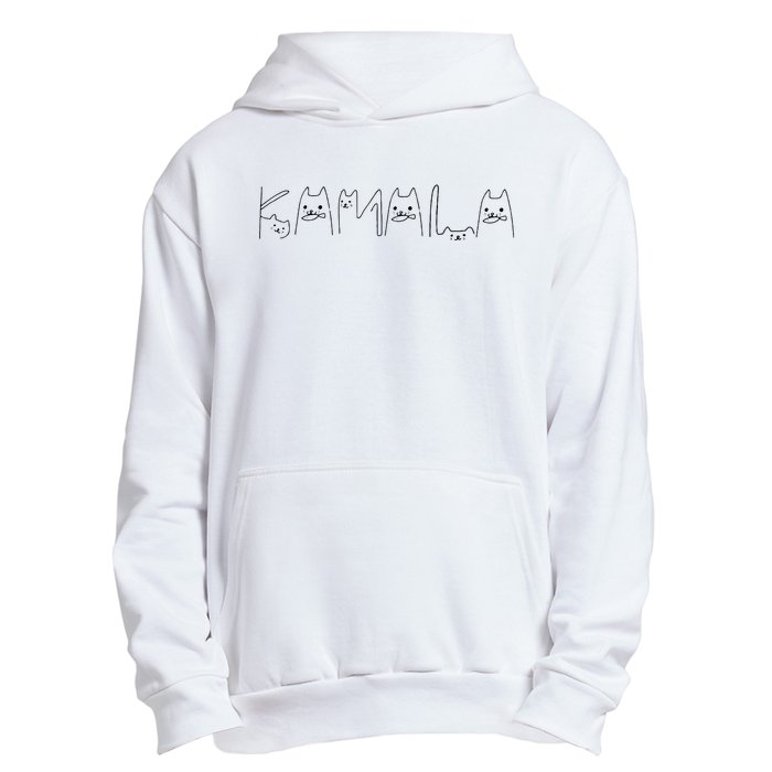 Kamala Harris Cat Lettering Positive Funny Urban Pullover Hoodie