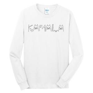 Kamala Harris Cat Lettering Positive Funny Tall Long Sleeve T-Shirt