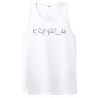 Kamala Harris Cat Lettering Positive Funny PosiCharge Competitor Tank