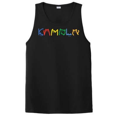 Kamala Harris Cat Lettering Funny PosiCharge Competitor Tank