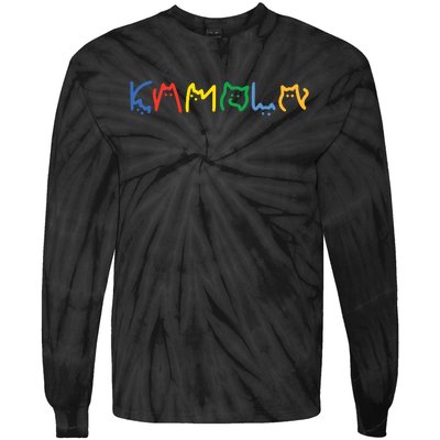 Kamala Harris Cat Lettering Funny Tie-Dye Long Sleeve Shirt