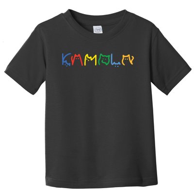 Kamala Harris Cat Lettering Funny Toddler T-Shirt