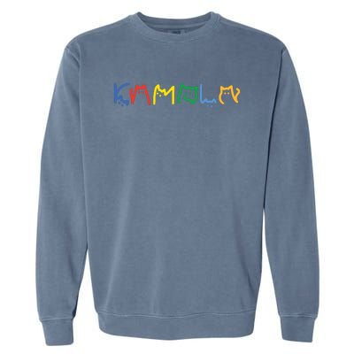 Kamala Harris Cat Lettering Funny Garment-Dyed Sweatshirt