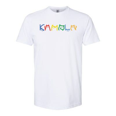 Kamala Harris Cat Lettering Funny Softstyle CVC T-Shirt