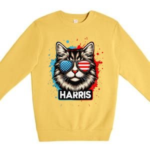 Kamala Harris Cat Ladies 2024 The Presidential Campaign 2024 Premium Crewneck Sweatshirt