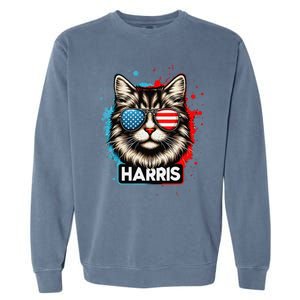 Kamala Harris Cat Ladies 2024 The Presidential Campaign 2024 Garment-Dyed Sweatshirt