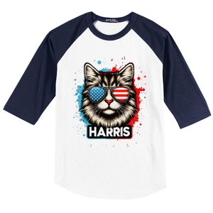 Kamala Harris Cat Ladies 2024 The Presidential Campaign 2024 Baseball Sleeve Shirt