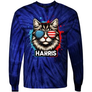 Kamala Harris Cat Ladies 2024 The Presidential Campaign 2024 Tie-Dye Long Sleeve Shirt