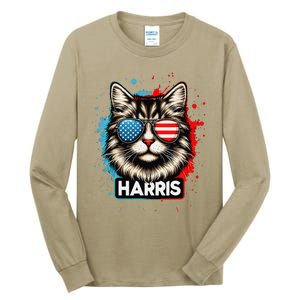 Kamala Harris Cat Ladies 2024 The Presidential Campaign 2024 Tall Long Sleeve T-Shirt