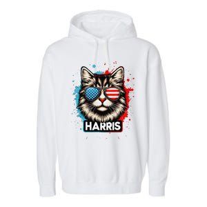 Kamala Harris Cat Ladies 2024 The Presidential Campaign 2024 Garment-Dyed Fleece Hoodie