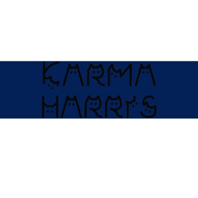 Kamala Harris Cat Lettering Positive Funny Bumper Sticker