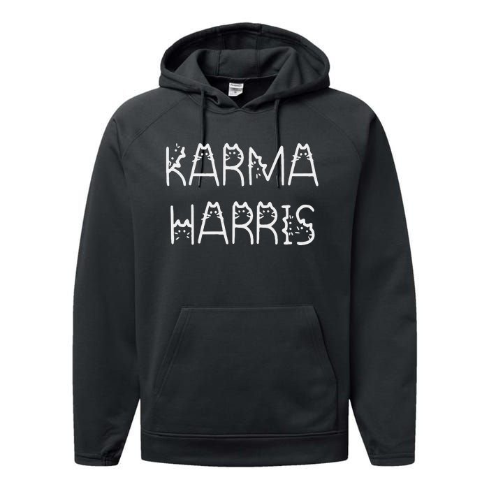 Kamala Harris Cat Lettering Positive Funny Performance Fleece Hoodie