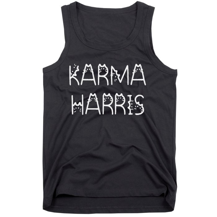 Kamala Harris Cat Lettering Positive Funny Tank Top