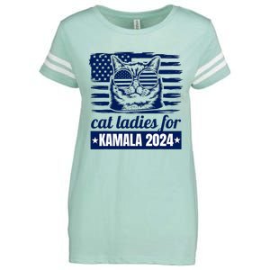 Kamala Harris Cat Lady 2024 Feminine Women Voting Funny Enza Ladies Jersey Football T-Shirt