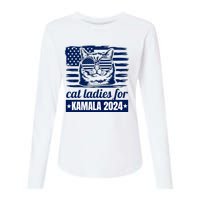 Kamala Harris Cat Lady 2024 Feminine Women Voting Funny Womens Cotton Relaxed Long Sleeve T-Shirt