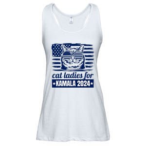 Kamala Harris Cat Lady 2024 Feminine Women Voting Funny Ladies Essential Flowy Tank