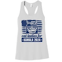 Kamala Harris Cat Lady 2024 Feminine Women Voting Funny Women's Racerback Tank