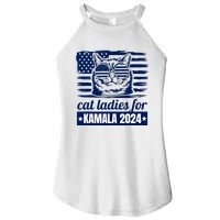 Kamala Harris Cat Lady 2024 Feminine Women Voting Funny Women's Perfect Tri Rocker Tank