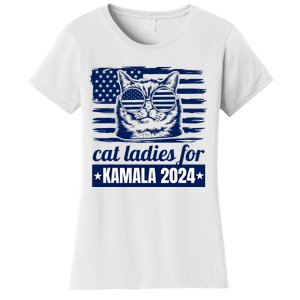 Kamala Harris Cat Lady 2024 Feminine Women Voting Funny Women's T-Shirt