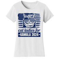 Kamala Harris Cat Lady 2024 Feminine Women Voting Funny Women's T-Shirt