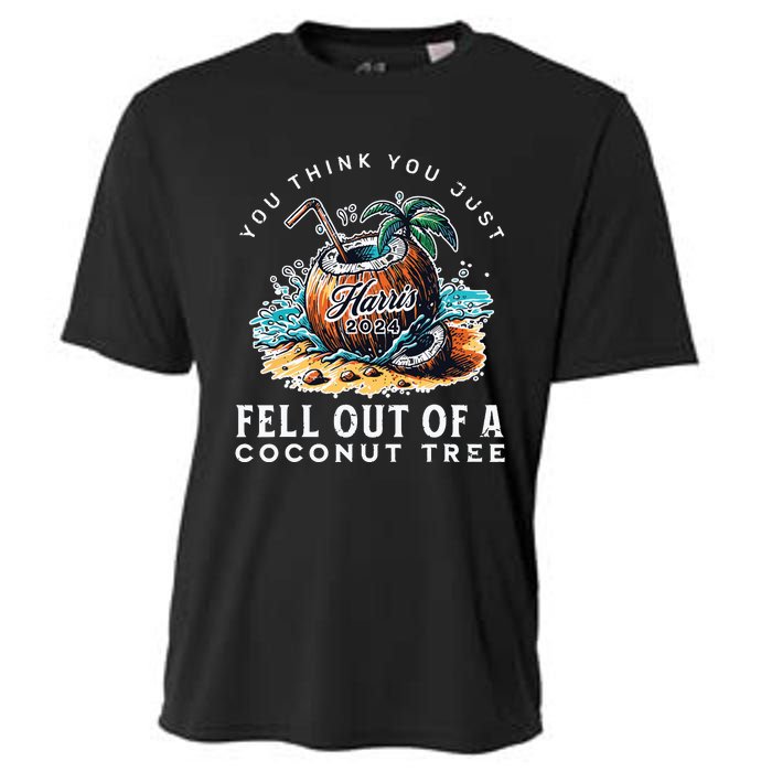 Kamala Harris Coconut Tree Harris For President Election Cooling Performance Crew T-Shirt