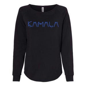 Kamala Harris Cat Lettering Positive Funny Womens California Wash Sweatshirt