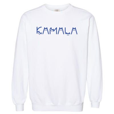 Kamala Harris Cat Lettering Positive Funny Garment-Dyed Sweatshirt