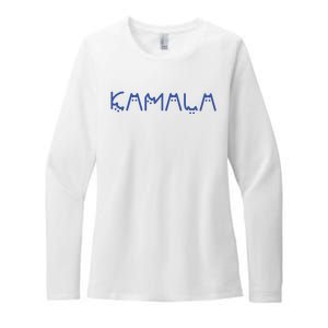 Kamala Harris Cat Lettering Positive Funny Womens CVC Long Sleeve Shirt