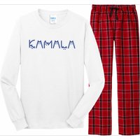 Kamala Harris Cat Lettering Positive Funny Long Sleeve Pajama Set