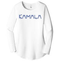 Kamala Harris Cat Lettering Positive Funny Women's Perfect Tri Tunic Long Sleeve Shirt