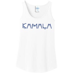 Kamala Harris Cat Lettering Positive Funny Ladies Essential Tank