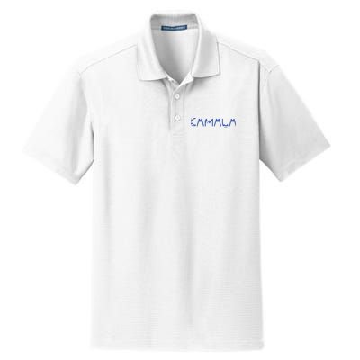 Kamala Harris Cat Lettering Positive Funny Dry Zone Grid Polo