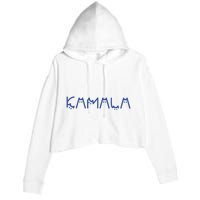 Kamala Harris Cat Lettering Positive Funny Crop Fleece Hoodie