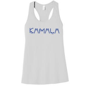 Kamala Harris Cat Lettering Positive Funny Women's Racerback Tank