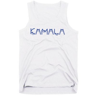 Kamala Harris Cat Lettering Positive Funny Tank Top