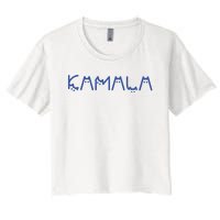 Kamala Harris Cat Lettering Positive Funny Women's Crop Top Tee