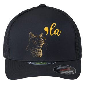 Kamala Harris Cat Lettering Alphabet Cat Lady Flexfit Unipanel Trucker Cap