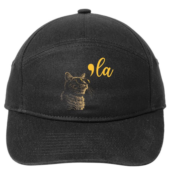 Kamala Harris Cat Lettering Alphabet Cat Lady 7-Panel Snapback Hat