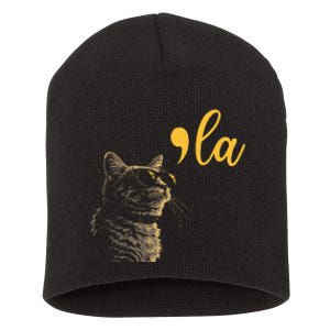 Kamala Harris Cat Lettering Alphabet Cat Lady Short Acrylic Beanie